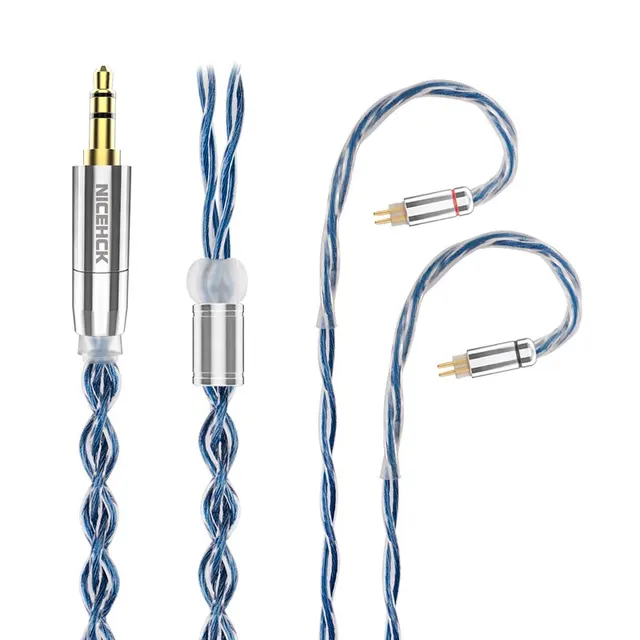NiceHCK SuperBlue HiFi Upgraded Litz Cable Taiwan Lab 7N OCC Earbuds