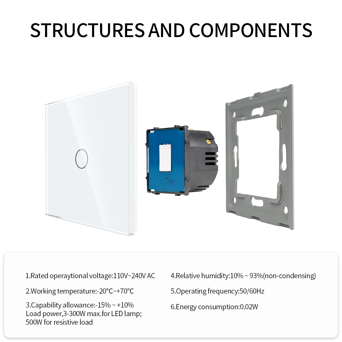 Bingoelec-Toque Interruptores De Luz, UE Sensor De