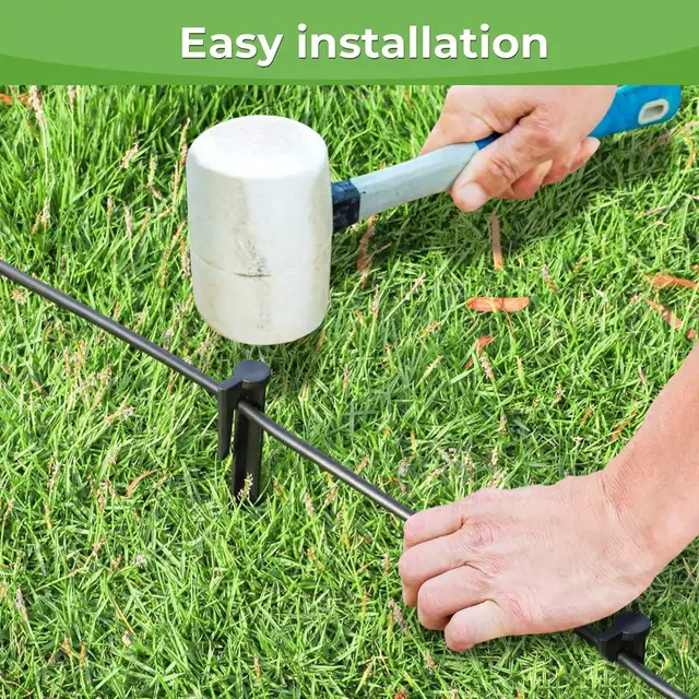 Kerti Fűnyíró Peg Föld Köröm Javítása Stabilitás Bio-Lebontható Kábelkert Kert Határvonal Spike - Image 3