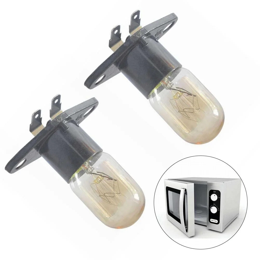 Universal Microwave Ovens Light Bulb Lamp Globe 250V 2A Fit Midea Most Brand With Holder Replacement Parts 2pcs lighting bulb microwave oven spare parts