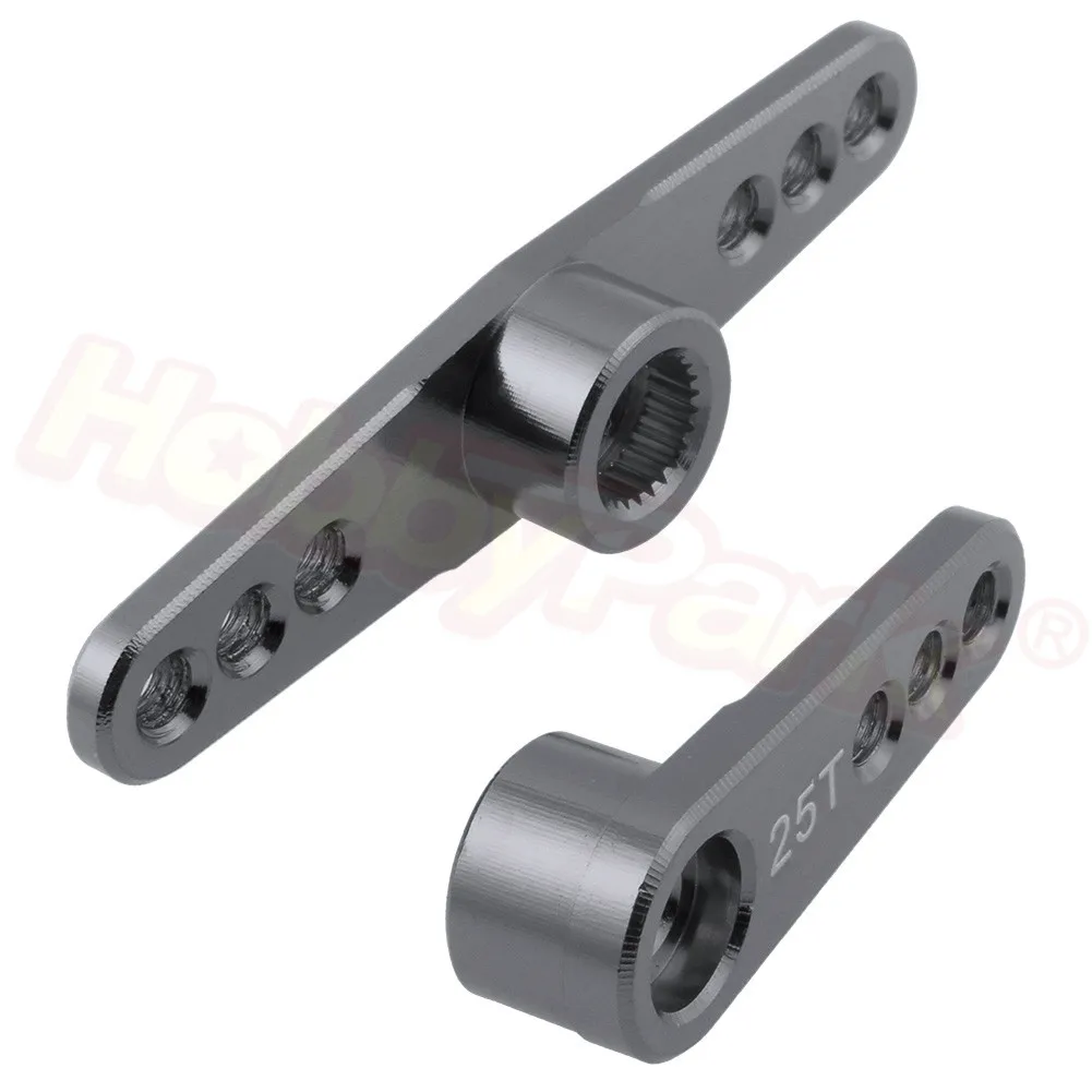 2Pcs ShareGoo 25T Metal Servo Horns, 56mm Long Arms For 30-100CC RC Airplanes & Cars (Black) - View #3