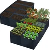 128 Gallon 8 Grids Plant Grow Bags3x6FT Breathable Planter Raised Beds Rectangle Planting Container for Outdoor Gardening 1