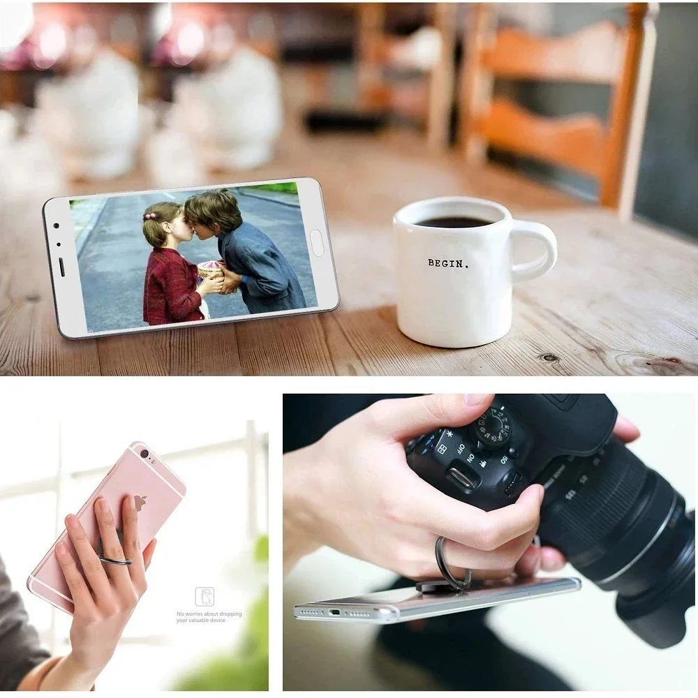 Universal Finger Ring Phone Holder - Rotatable Stand & Grip