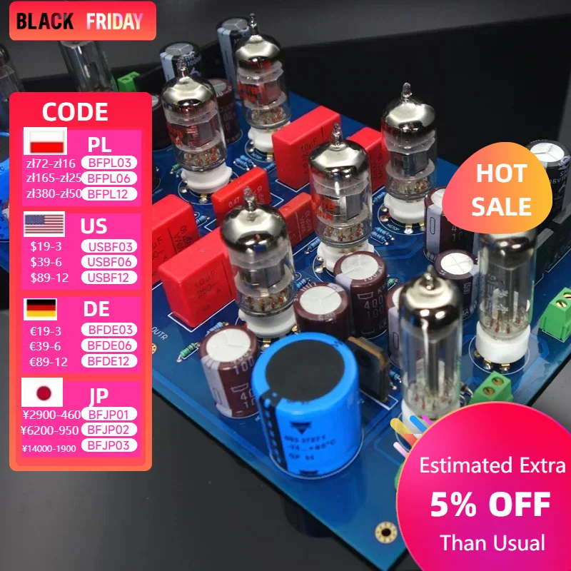 Preamplificatore Valvolare HiFi SA-1000 | 4 Ingressi 2 Uscite | Per Audiofili E Home Theater