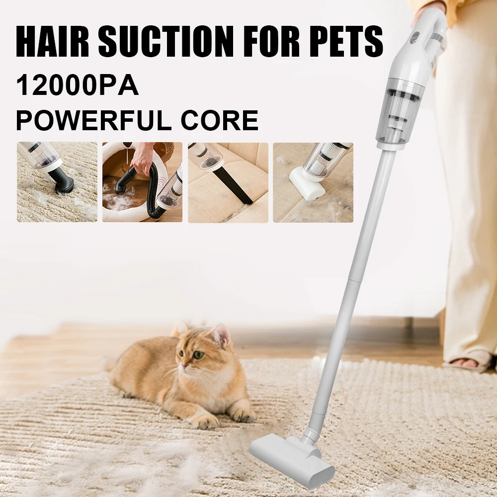 

Портативный беспроводной пылесос для чистки кошачьей шерсти, 12000 Па