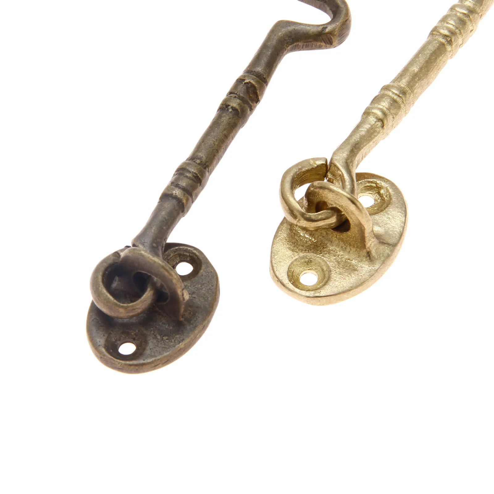 1pc Retro 110mm Wind Hook Buckle Hasp Copper Furniture Window Latches Cabinet Latches Bolt Hasp