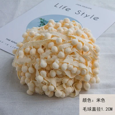 Vibrant Mini Pom Pom Lace Trim for Creative DIY Projects