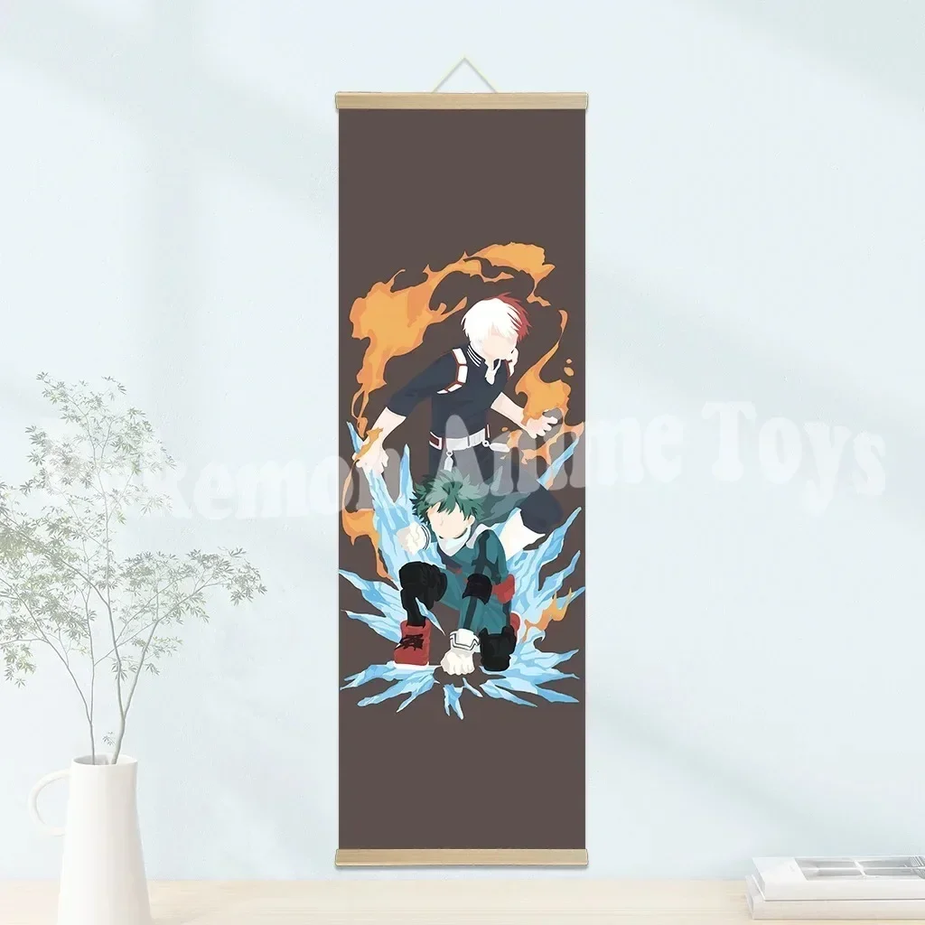 My Hero Academia Retro-Style HD Wall Art Hanging Scroll