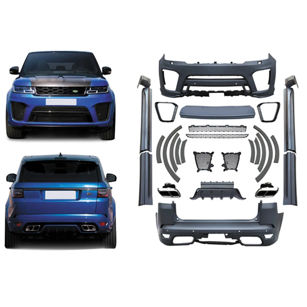 

Full L494 Bodykit Autobiography Front Rear Bumper Kits For Range Rover Sport SVR Up to 2018 19 20 21 2022 Facelift Conversion