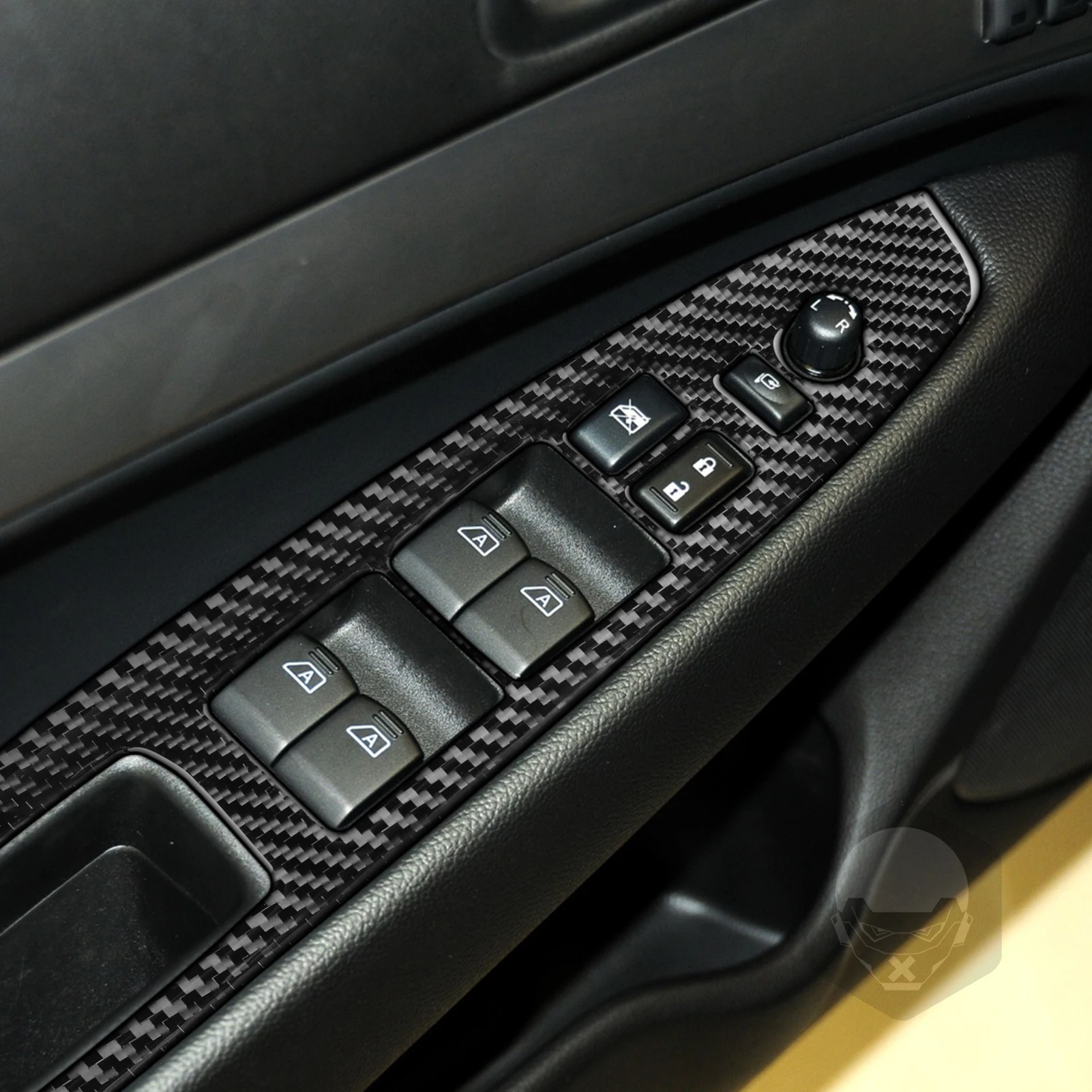 For Infiniti G37 2007-2013 Real Carbon Fiber Central Control Air Vent Steering Wheel Panel Frame Window Lift Cover Trim Sticker car interior trim sticker