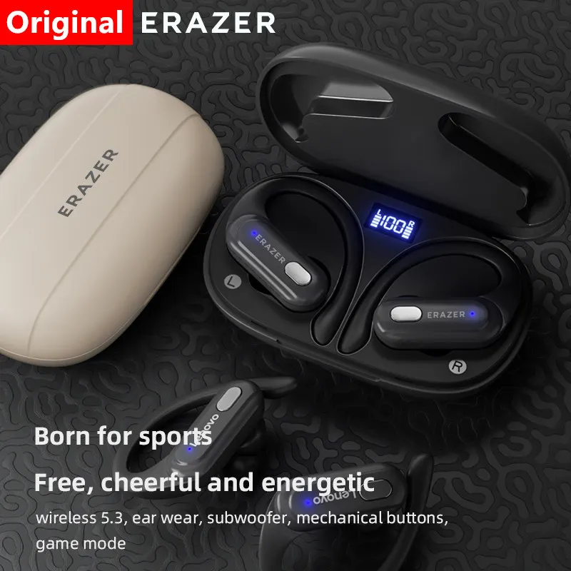 ERAZER XT60 PRO Wireless Headphones Sports Earphones Bluetooth 5.3 Waterproof Headsets Noise Reduction HiFi Stereo Sound ERAZER XT60 PRO Wireless Headphones Sports Earphones Bluetooth 5.3 Waterproof Headsets Noise Reduction HiFi Stereo Sound