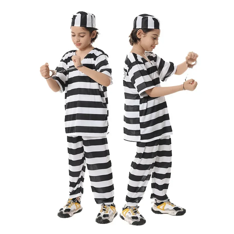 Adult Inmate Costume Orange Prisoner Jumpsuit Jailbird Outfit for Halloween Orange Prisoner Costume Men Jail Jumpsuit Costume