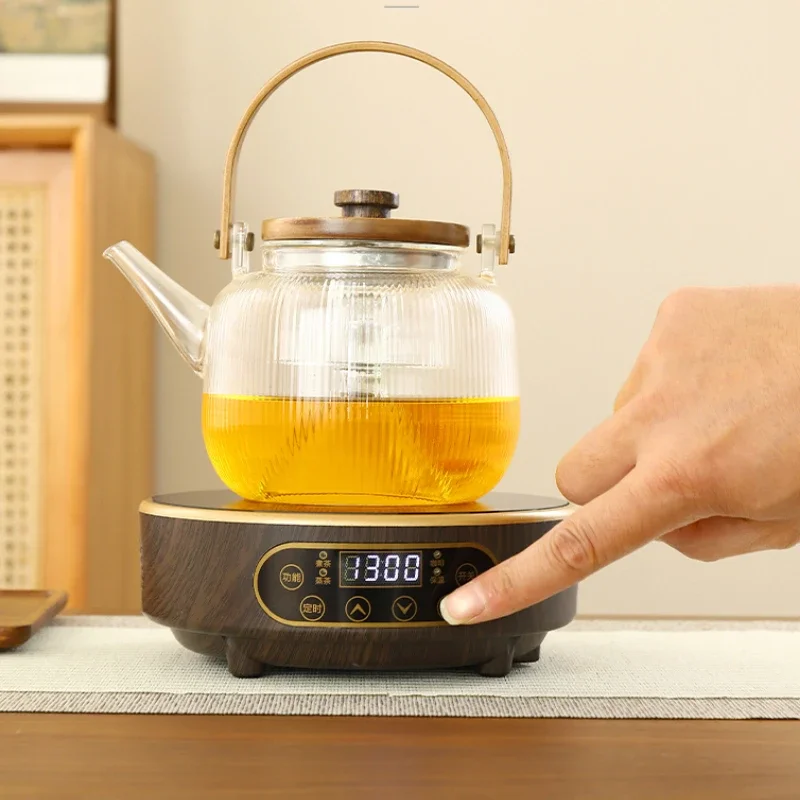 Electric Ceramic Tea Stove Small Household Glass Pot Tea Maker Boiling Water and Light Stove Non Electromagnetic