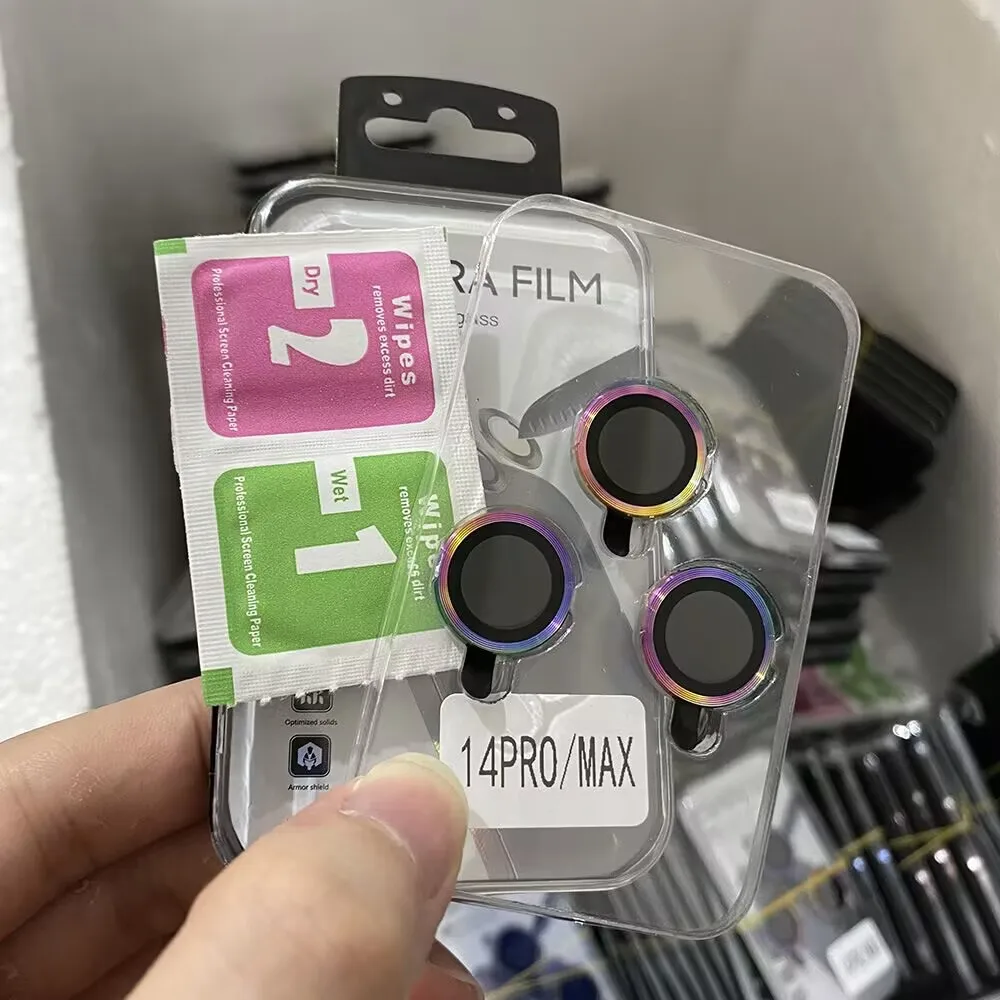 50Pcs Utral Thin Tempered Glass Camera Lens Protector Glass For Iphone 11 12 13 14 Pro Max 14Plus Back Lens Protective