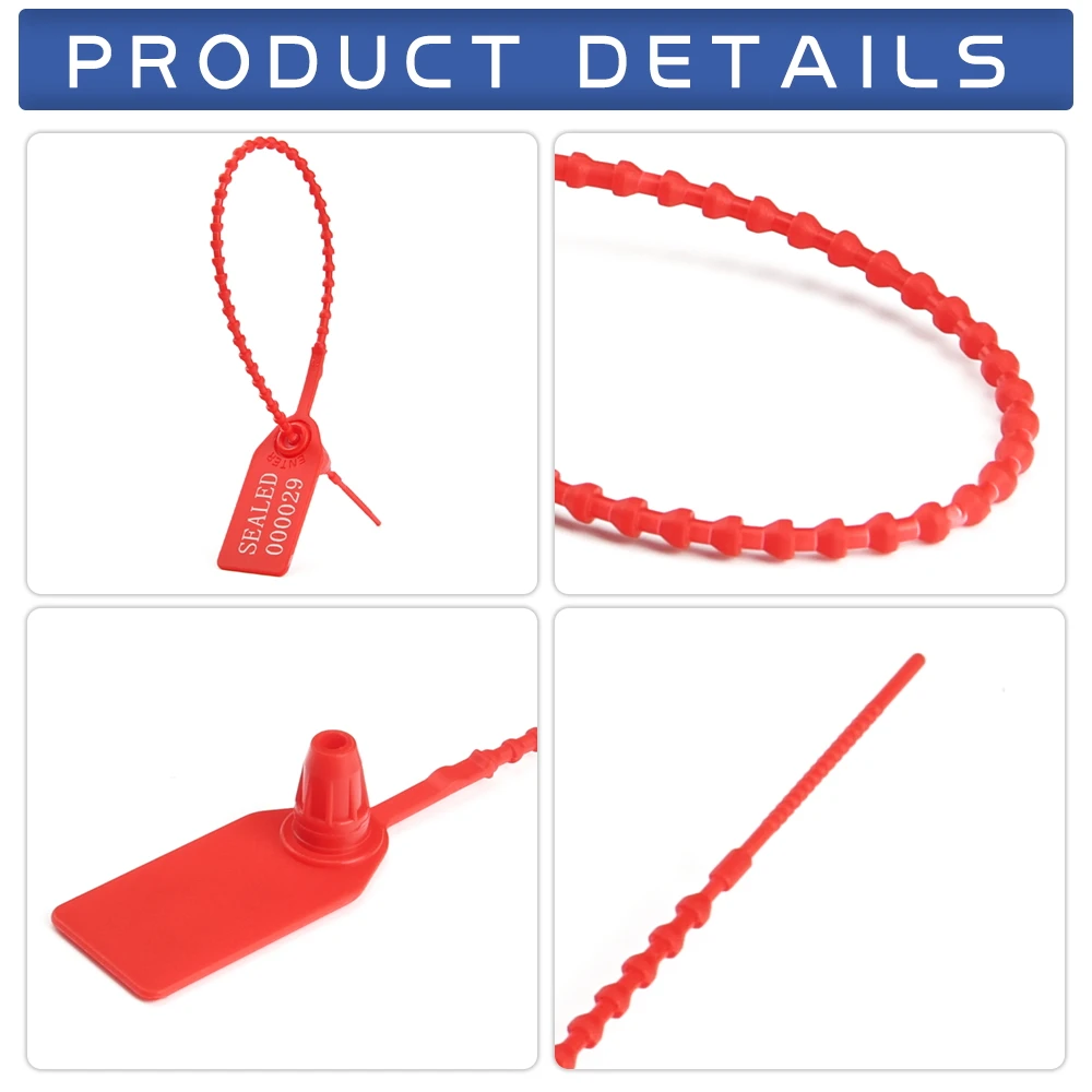 Padlock Seals For Sale 100 Pack Yellow Plastic Security Seals With Numbered Tags - Tamper Evident Seals For Shipping Padlock Seals Manufacturers