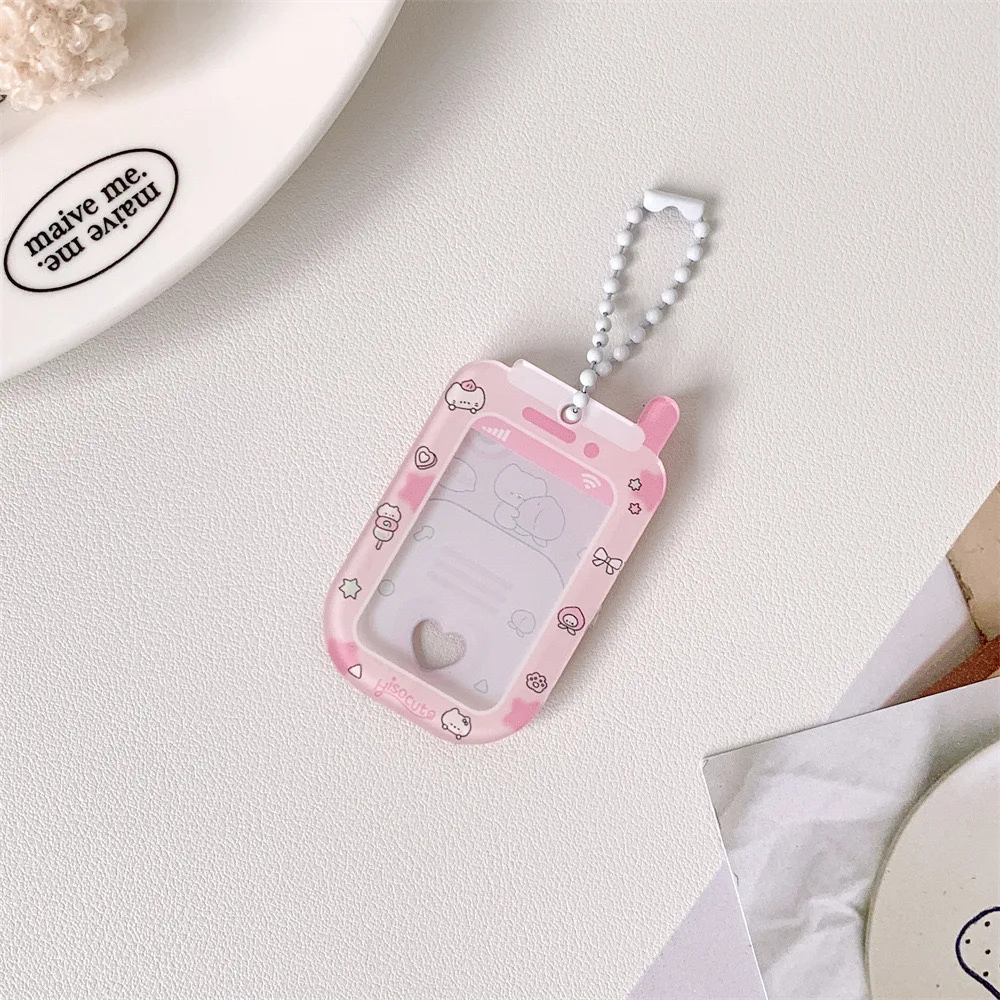Photo Card Holder Kawaii Cartoon Phone Shape Acrylic Kpop