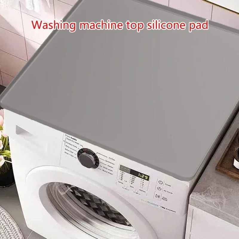 Washer and Dryer Top Cover Silicone Washer Top Protector for Washing Machine Dustproof Waterproof Foldable Anti Scratch