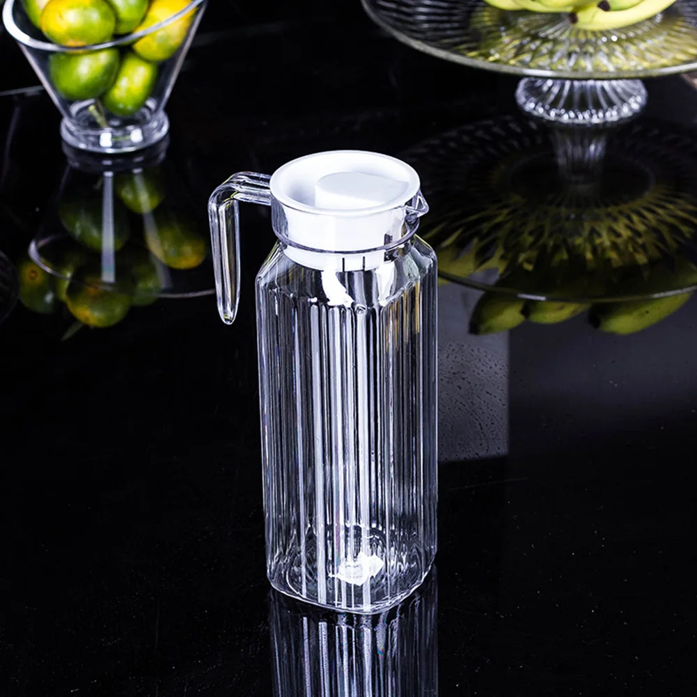 1,1 l Wassers aft Krug Krug Glasflasche Cocktail Kühlschrank Küche Home Deckel Saft und Eistee Getränk Karamell, gestreifter Wasserkocher