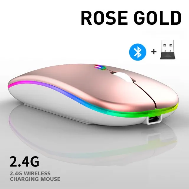 Wireless Mouse Bluetooth RGB Rechargeable Mouse Wireless Computer Silent Mause LED Backlit Ergonomic Gaming Mouse For Laptop PC gaming mouse for laptop Mice