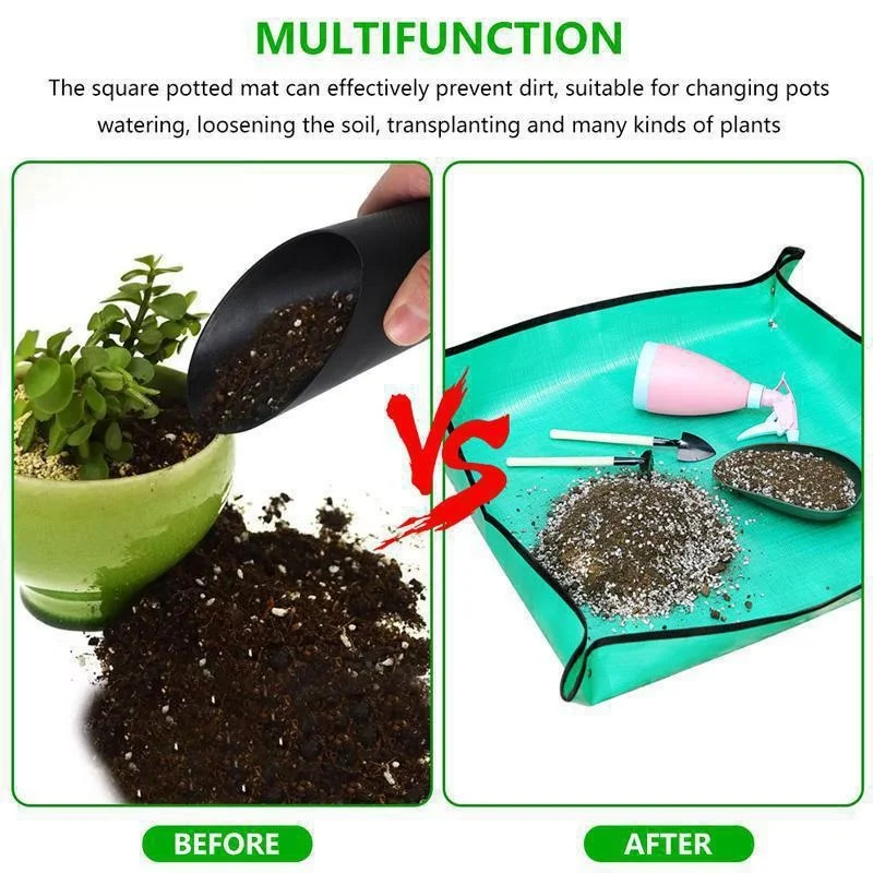 Planting Mat Gardening Potting Pad Foldable Garden Plant Flower Pot Transplanting Waterproof 50cm-100cm