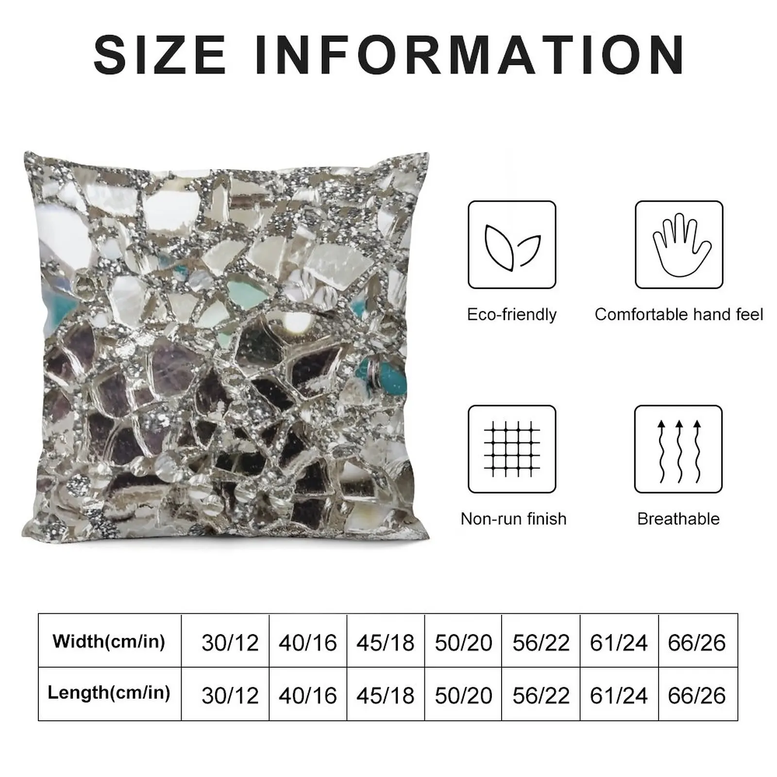 An Image of An Explosion of Sparkly Silver Glitter, Glass and Mirror Throw Pillow Couch Cushions Cushion Covers For Living Room