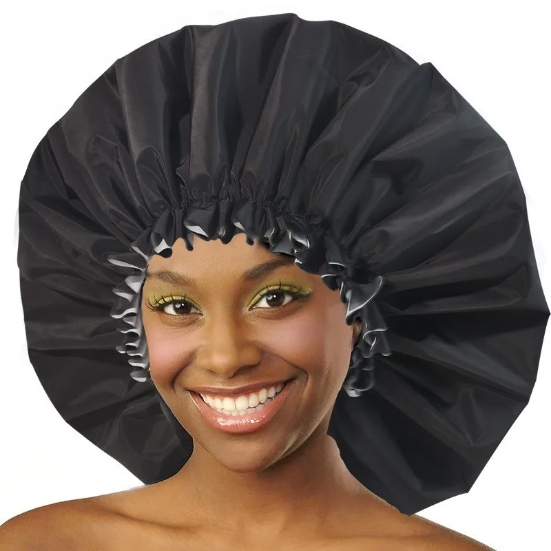 Extra Large Waterproof Shower Cap Women Men Long Hair Bath Cap for Bathing Cooking Baking Cleaning Makeup Protection Hair 3