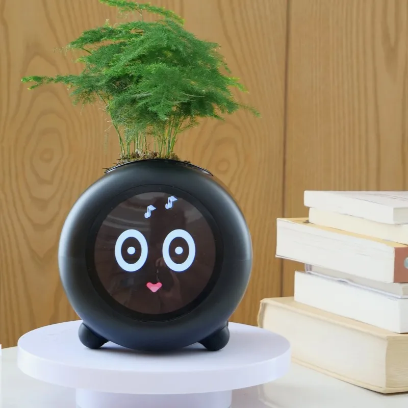 Huacifang Emotional Plants Intelligent Flowerpot LED Screen Real-time Status Display Interactive Robot Pet Desk Decoration Gift