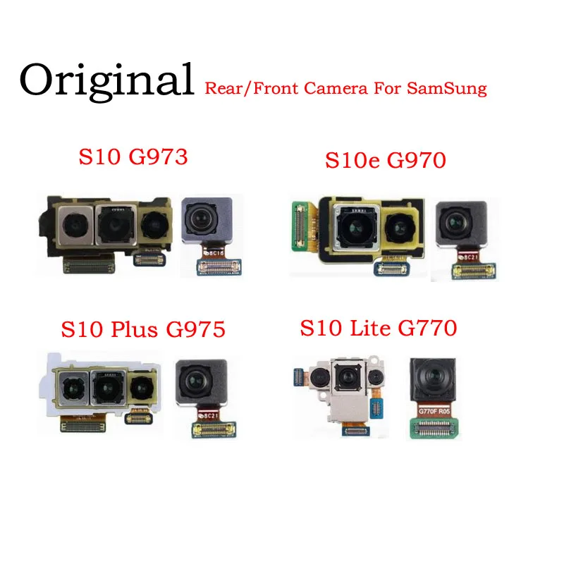 Original Front Rear Back Camera For Samsung Galaxy S10 Plus S10e Lite Main Facing Module Flex