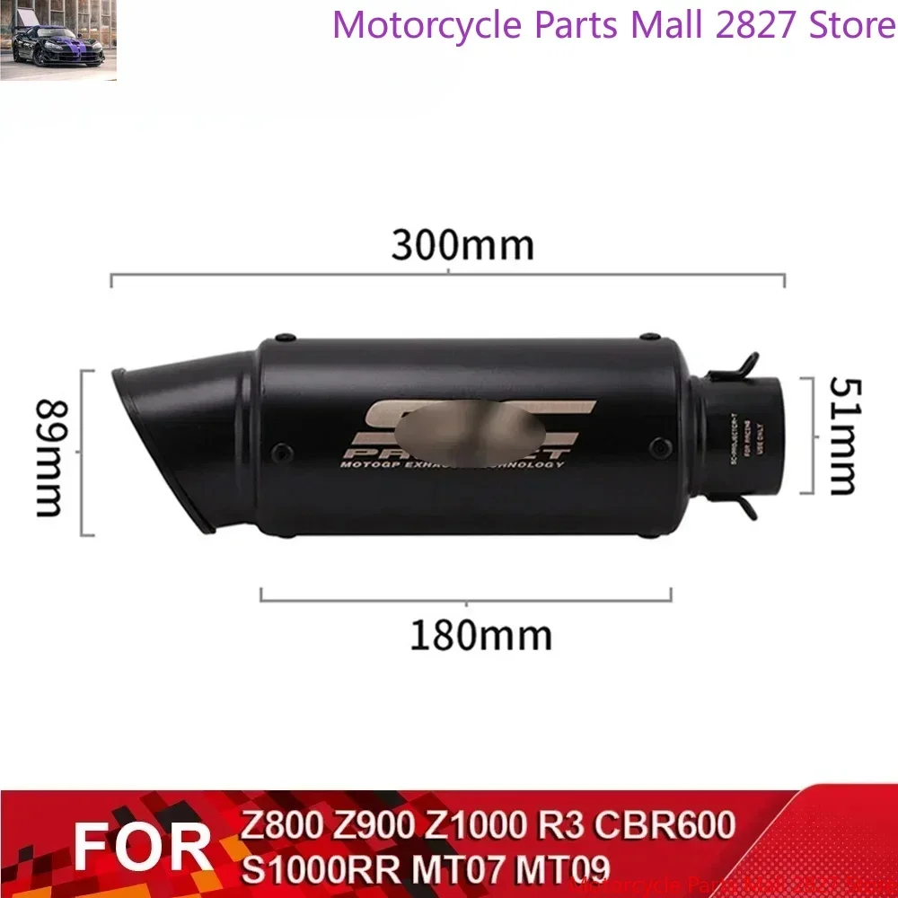 Motorcycle Exhaust Muffler 51mm Universal SC Motorcycle Exhaust Pipes Muffler Silencer Steel With DB Killer For Z800 Z900 R3 R25 CBR600 S1000RR MT07 MT09