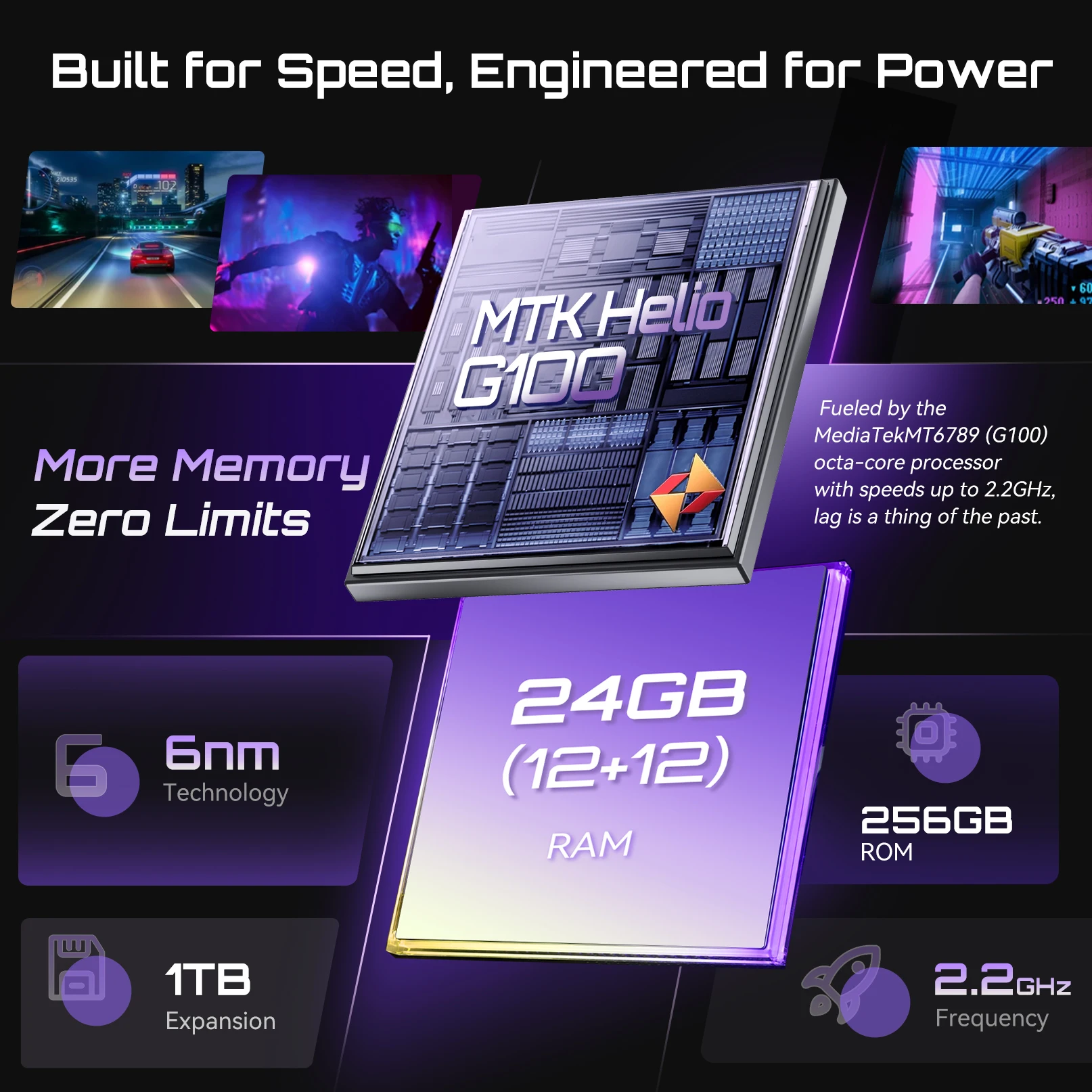 Cubot P90 Smartphone 4G 24GB RAM (12+12) 256GB ROM Schermo 120Hz 64MP 5100mAh NFC