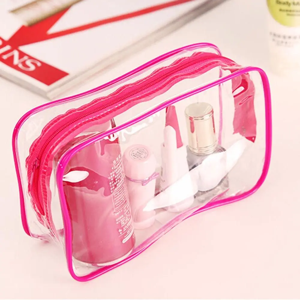 

Storage Portable Pouch Cosmetic Toiletry Makeup Transparent Bag Plastic Zip