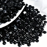 6000 Pcs Black Resin Flat Back Rhinestones, 3mm 4mm 5mm Jelly Resin Non-Heatset Rhinestones for Crafts DIY Designs, Mugs, Clothe 2