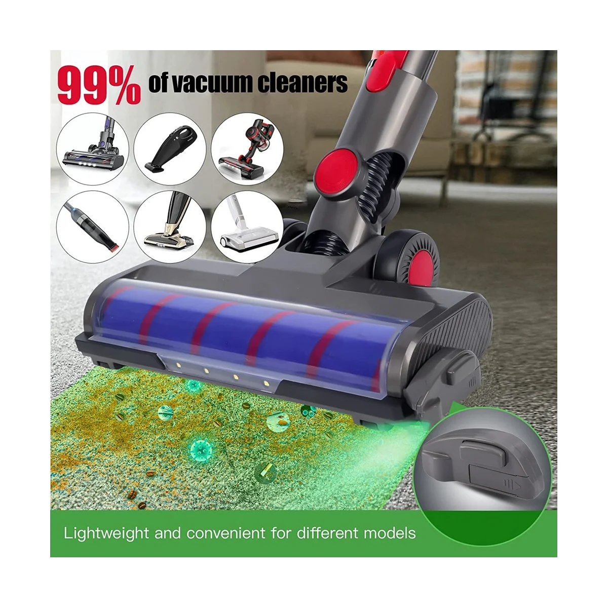 Vacuum Cleaner Vacuum Cleaner Dust Display LED Lamp Clean Up Hidden Dust Pet Hair Vacuum Cleaner Accessories for Home Pet Shop