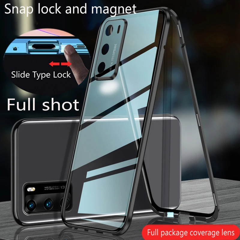 

Full Protection Metal Magnetic Double Sided Glass Snap Lock Case For VIVO iQOO Z7 MAS Z7 IDN Z7 THA Z7x 5G Lens Protection Cover