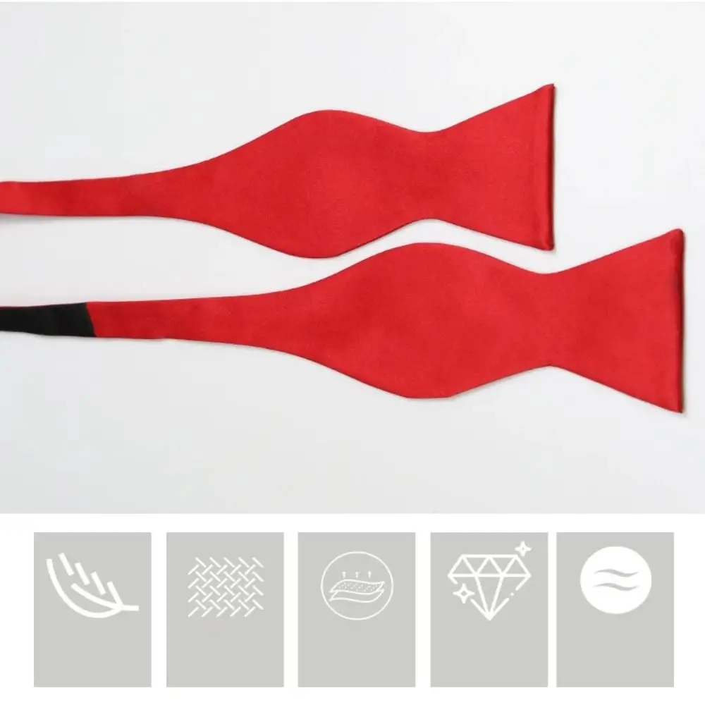 New Silk Satin Mens Bowties Self Bow Ties Adjustable Classic Men Vintage Bowtie Bowknot Gift Business Wedding Party Ties