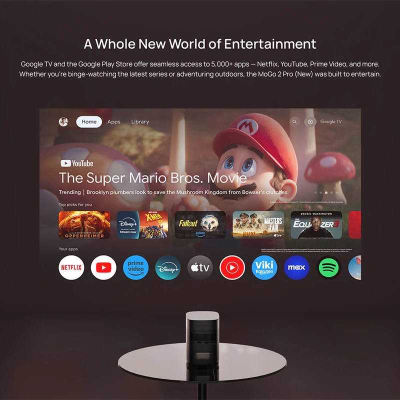 XGIMI Mogo2 Pro Projector 4K GoogleTV System Native DLP Laser 1920P Mini FHD For Home Theater 430ISO Lumen Portable Projectors