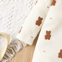 【Gift Hat】Set Baby Unisex Boy Girl Newborn Onesies Romper 0-18 Months Toddler Clothing Infant Long Sleeve Cartoon Bear Jumpsuit 6
