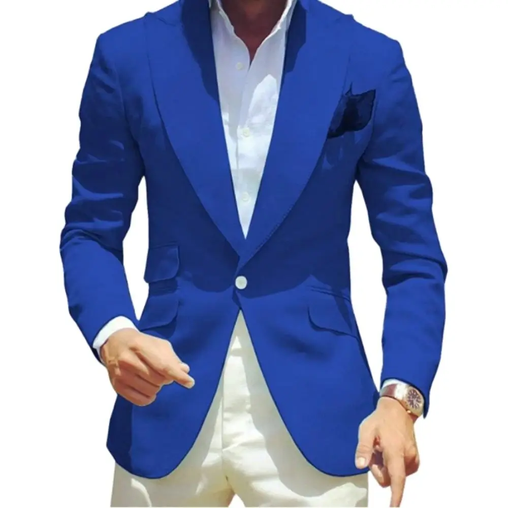 Men's Suit Set 2 Piece Best Man Dress Wedding Dress Men's Suit Set Slim Fit Formal Dress New (Blazer+Pants)