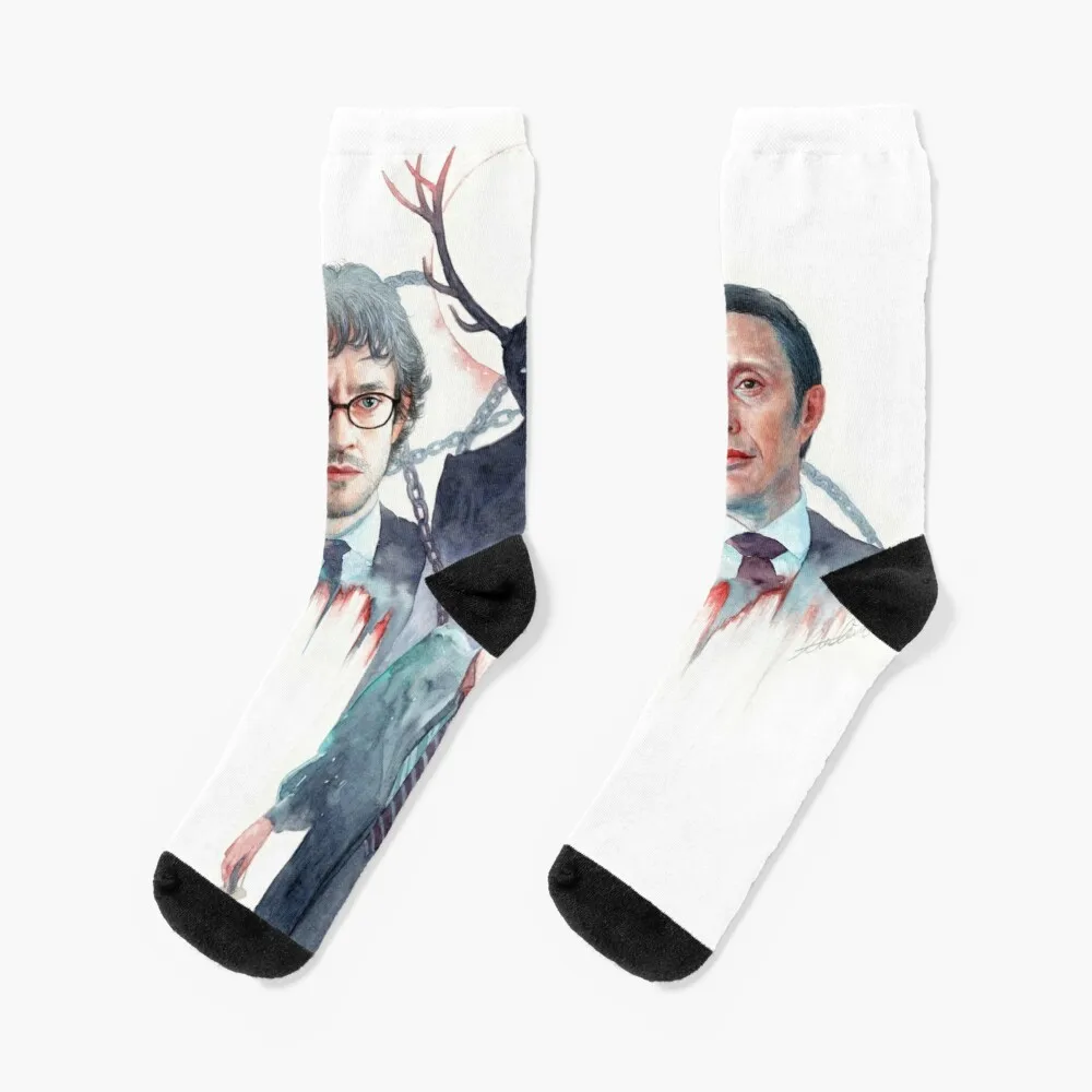 Hassun / Hannibal S2E03 / Hannigram Watercolor Socks Christmas Gift For Men