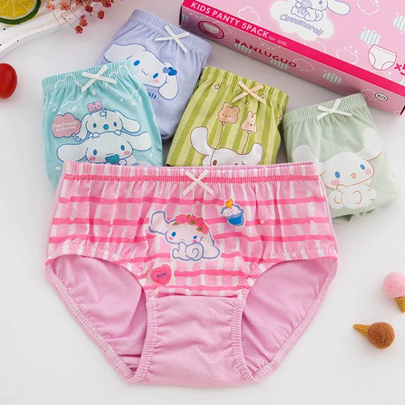 

5 шт., Детские хлопковые трусы с мультяшным принтом