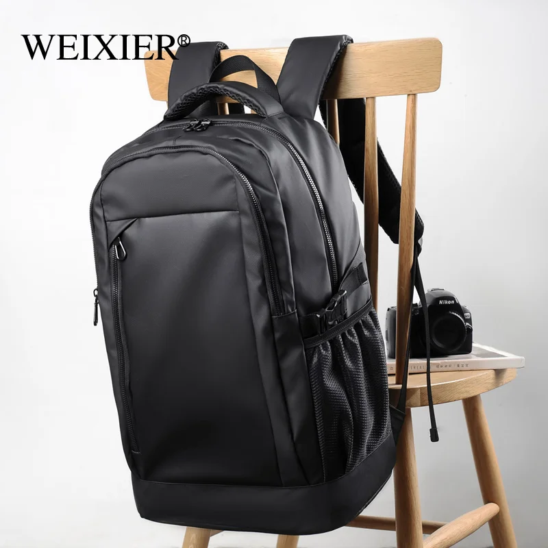 WEIXIER Men's backpack Leisure business travel computer  Middle school student backpack Fashion trend College student backpack