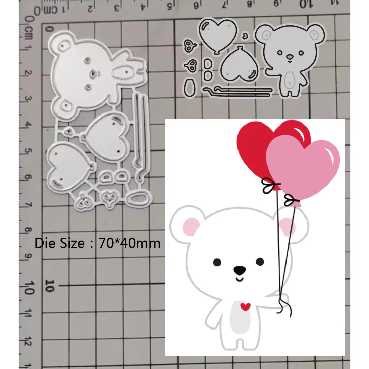 2023 New Metal Cutting Dies Care Bear Diy Scrapbook Paper Craft Knife Mold Blade Punch Stencil Dies
