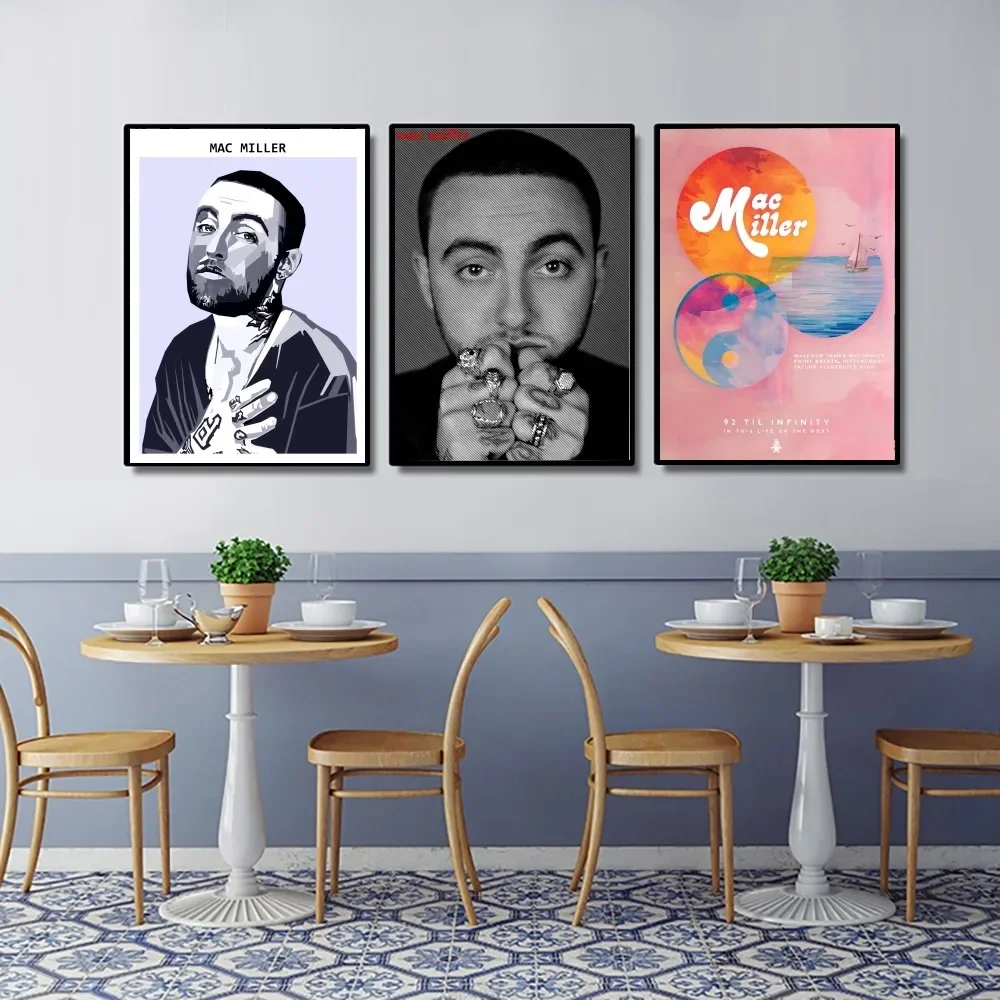 M-Mac M-Miller Hot Rapper Poster Kraft Club Bar Paper Vintage Poster Wall Art Painting Bedroom Study Stickers