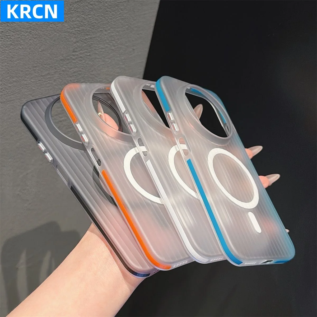 Corrugated Pattern Non-Slip Magnetic Case with Matte Finish