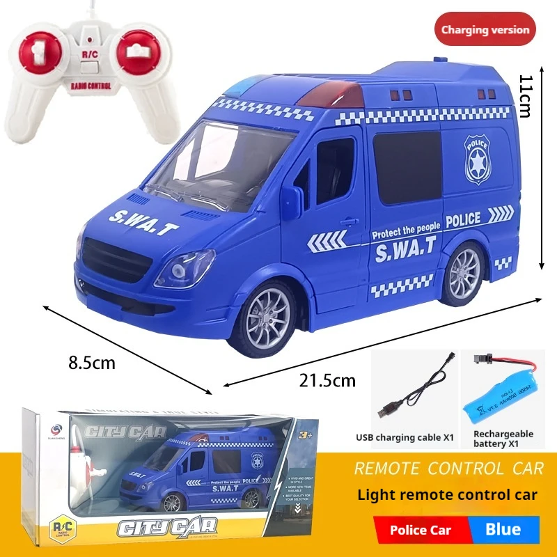 1: 20 Rc Ambulance Toy Car City Simulation Police Car  Fire Truck Rescue Vehicle Model  For Children Birthday Gifts Boys Toy 3