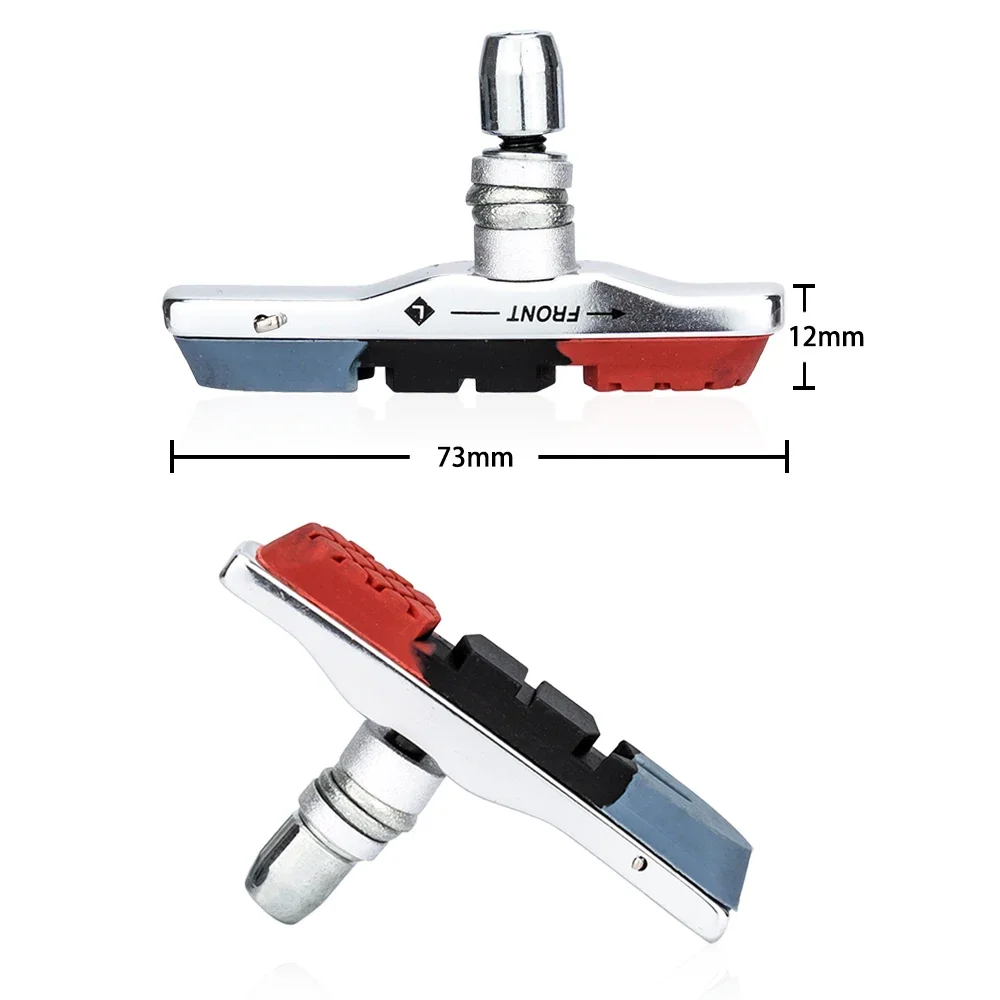 1 Pair Road Bike Brake Pads Shoes V-Brake Pads MTB Mountain Bicycle Brake Shoes Block Durable Rubber Anti-resistance