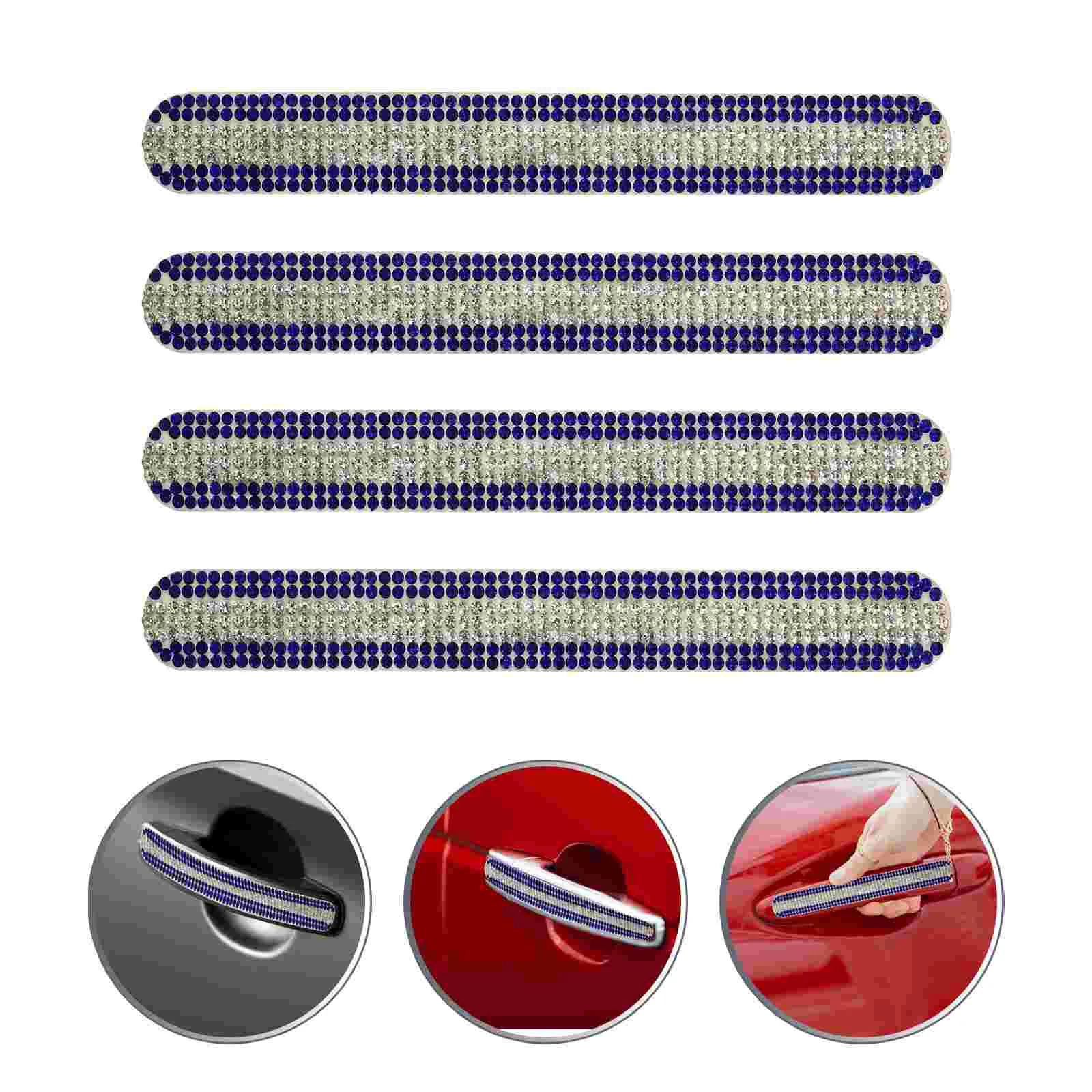 

Decorative Glitter Car Decals Door Sticker Rhinestone Accessories Handle Protector
