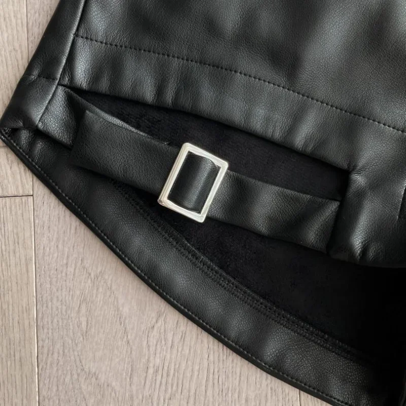 New Sexy Black Pu Leather Shorts Women's Autumn and Winter Tight Gothic High Waist Shorts Street Fashion Y2K Hot Girl Outfit