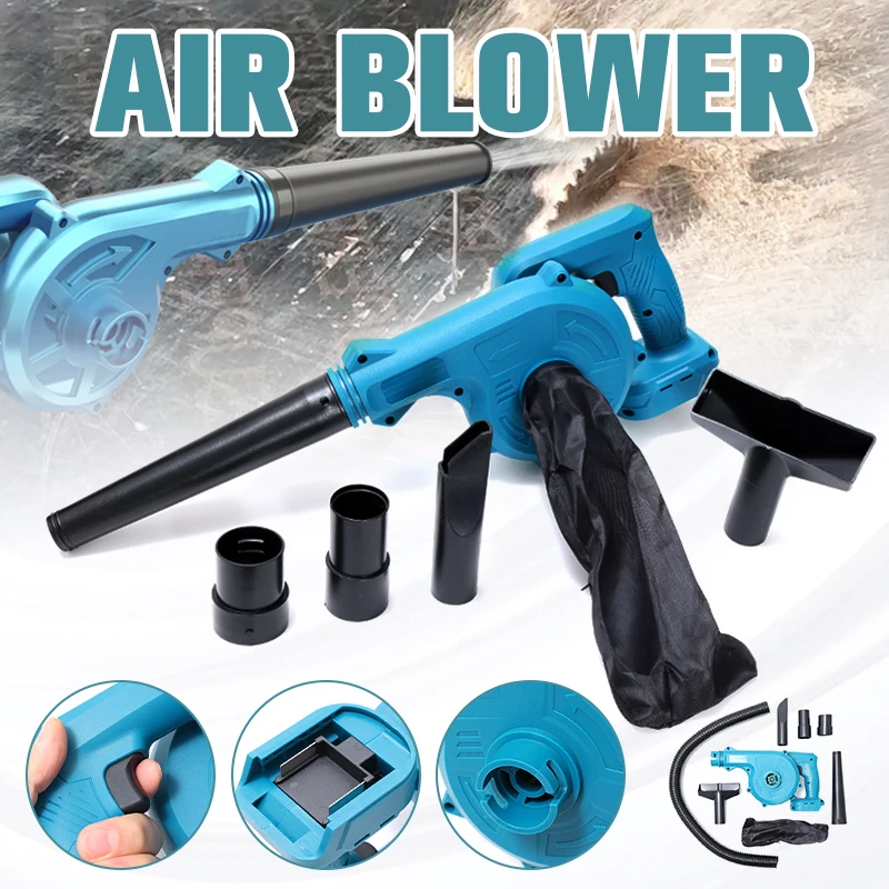 

2 In 1 Cordless Electric Air Blower 20000RPM Vacuum Cleannig Blower Blowing & Suction Leaf Dust Collector For Makita 18V Battery