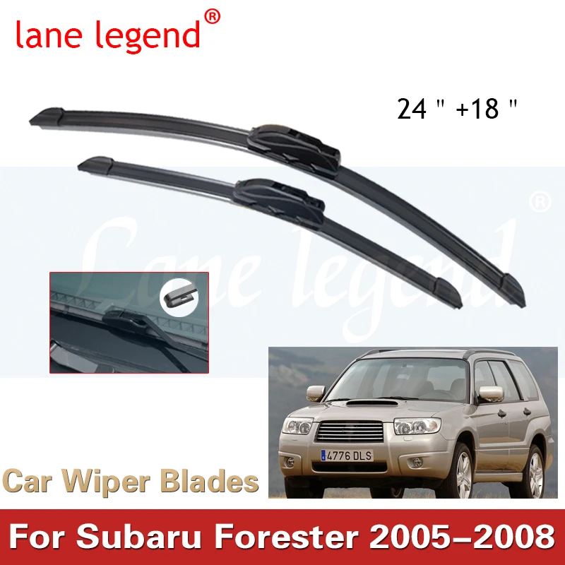 

2PCS For Subaru Forester 2005-2008 24"+18" Front Wiper Blades Windshield Windscreen Window Cutter Accessories 2006 2007 2008